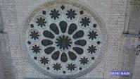 Photographie aérienne par drone grande rosace cathédrale de Chartres