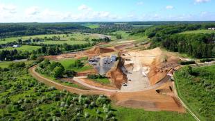 Photographie aérienne suivie chantier par drone en Normandie