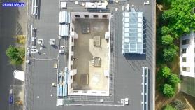 Photographie par drone d inspection détaillée sur chantier de construction en Normandie