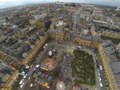 Photographie aérienne pour documentaire sur une ville en Centre Val de Loire