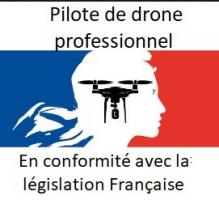 Pilote drone professionnel en conformité avec la législation française