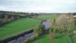 Prise de vue aérienne de paysage dans la manche