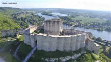 Prise de vue aérienne par drone château Gaillard