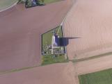 Prise de vue aérienne par drone d une église en Normandie