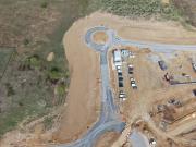 Prise de vue aérienne par drone de suivi de chantier dans le ciel de Normandie