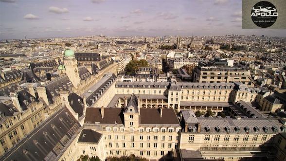 Prise de vue aerienne par drone du 5eme arrondissement paris