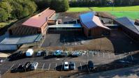 Prise de vue aerienne par drone suivi chantier travaux construction ecole eure normandie