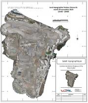 Topographie par drone dans carrière orthophoto pour courbes de niveau