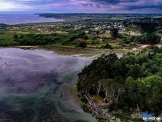 Vue aérienne de Bretagne par pilote de drone