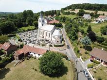 Vue aérienne de drone en Haute Marne