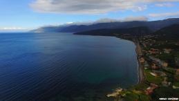 Vue aérienne de la corse photographiée par un drone