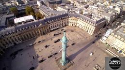 Vue aérienne de la place Vendôme a Paris