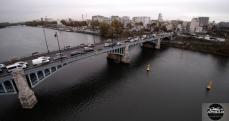 Vue aérienne de la Seine a Asnières-sur-Seine photo par drone