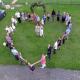 Vue aérienne de mariage par drone