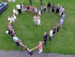 Vue aerienne de mariage par drone