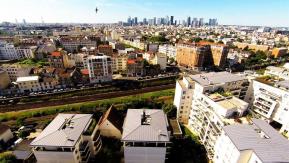 Vue aerienne de paris ile de france