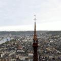 Vue aerienne de rouen par drone en normandie 1