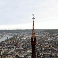 Vue aerienne de rouen par drone en normandie 2