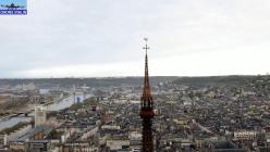 Vue aérienne de Rouen par drone en Normandie