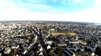 Vue aerienne de vannes en bretagne