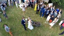 Vue aérienne mariage photographier d un drone