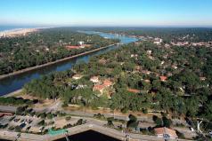 Vue aerienne par drone capbreton