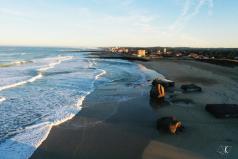 Vue aerienne par drone dams les landes