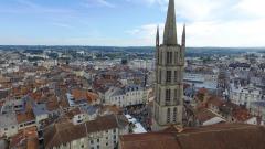 Vue aérienne par drone de limoges