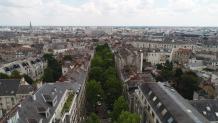 Vue aérienne par drone de Nantes