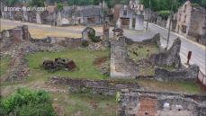 Vue aerienne par drone de site de la seconde guerre mondiale