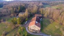 Vue aérienne par drone du territoire de Belfort en Franche Comte