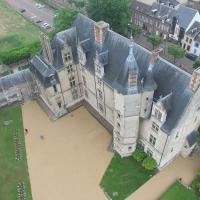 Vue aerienne par drone muse evreux