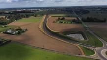 Vue aerienne par drone travaux publics