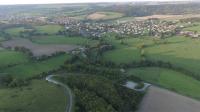 Vue aerienne paysage en normandie