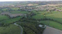 Vue aerienne paysage en normandie