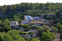 Vue aérienne maison d'architecte photographiée par drone Puy de Dôme