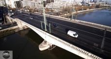 Vue aérienne par drone pour Inspection du pont de Suresnes